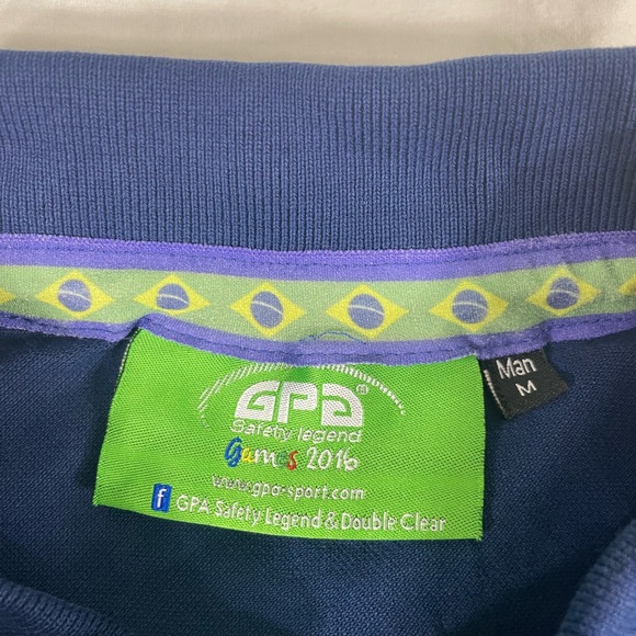 GPA Safety Legend Mens Blue Short Sleeve Polo Shirt Size M (Fit) - Picture 6 of 12